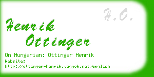 henrik ottinger business card